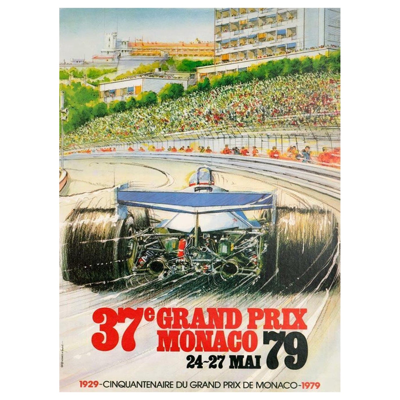 1979 Gran Premio di Monaco Poster originale d'epoca