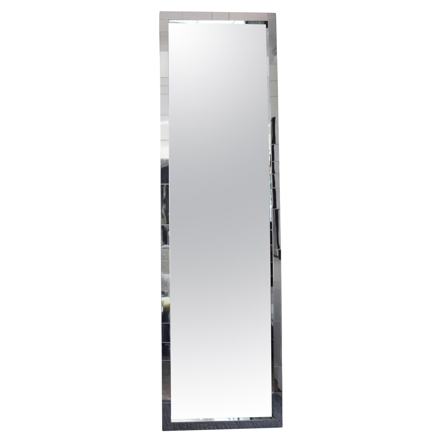 Miroir Cityscape en chrome signé Paul Evans en vente
