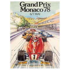 1978 Gran Premio di Monaco Poster originale d'epoca