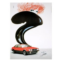 Maserati - Donna II - Rene Gruau - Affiche vintage originale de 1970