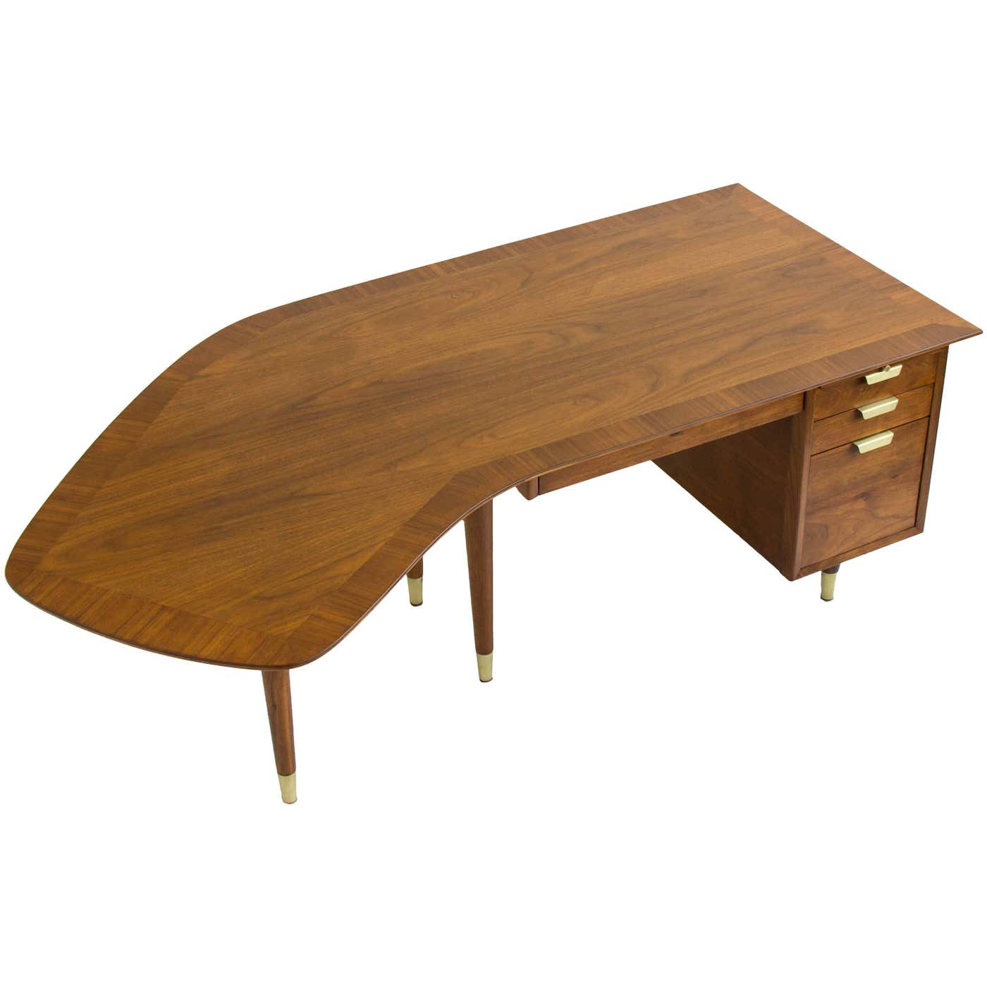 Walnut Executive Desk by William H. Sullivan for Standard Furniture