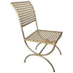 Vintage Tony Duquette Gilt Iron Palmer Chair