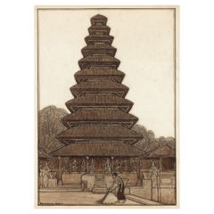 W.O.J. Nieuwenkamp (1874-1950) "Meru in Kesiman, Bali 1906".