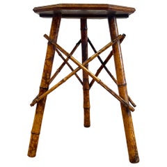 An Unusual Late Nineteenth Bamboo Tripod Table