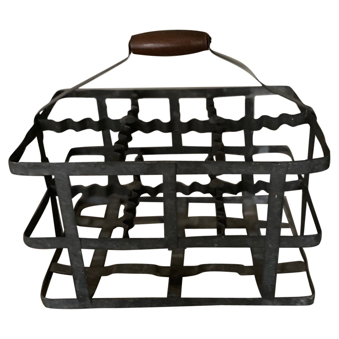 Industrial iron bottle holder
