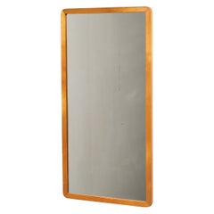 Minimalistischer großer Wandspiegel im Stil von Alvar Aalto aus Birke, Finnland, 1950er Jahre