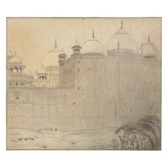 W.O.J. Nieuwenkamp (1874-1950) 'Part of the ring-wall of the Taj Mahal, India'