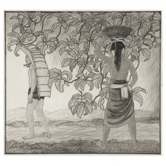 W.O.J. Nieuwenkamp (1874-1950) Pioggia in arrivo, DEN Pasar, Bali 1937