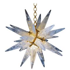 Rock Crystal Star Chandelier by Alexandre Vossion 3
