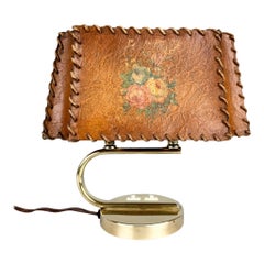 1930s Brass & Parchment Table Lamp