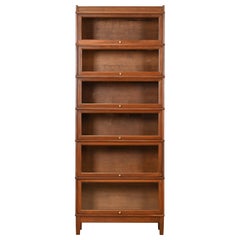 Arts & Crafts Walnut Six-Stack Barrister Bookcase by Hale