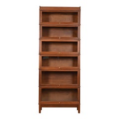 Arts & Crafts Walnut Six-Stack Barrister Bookcase by Hale