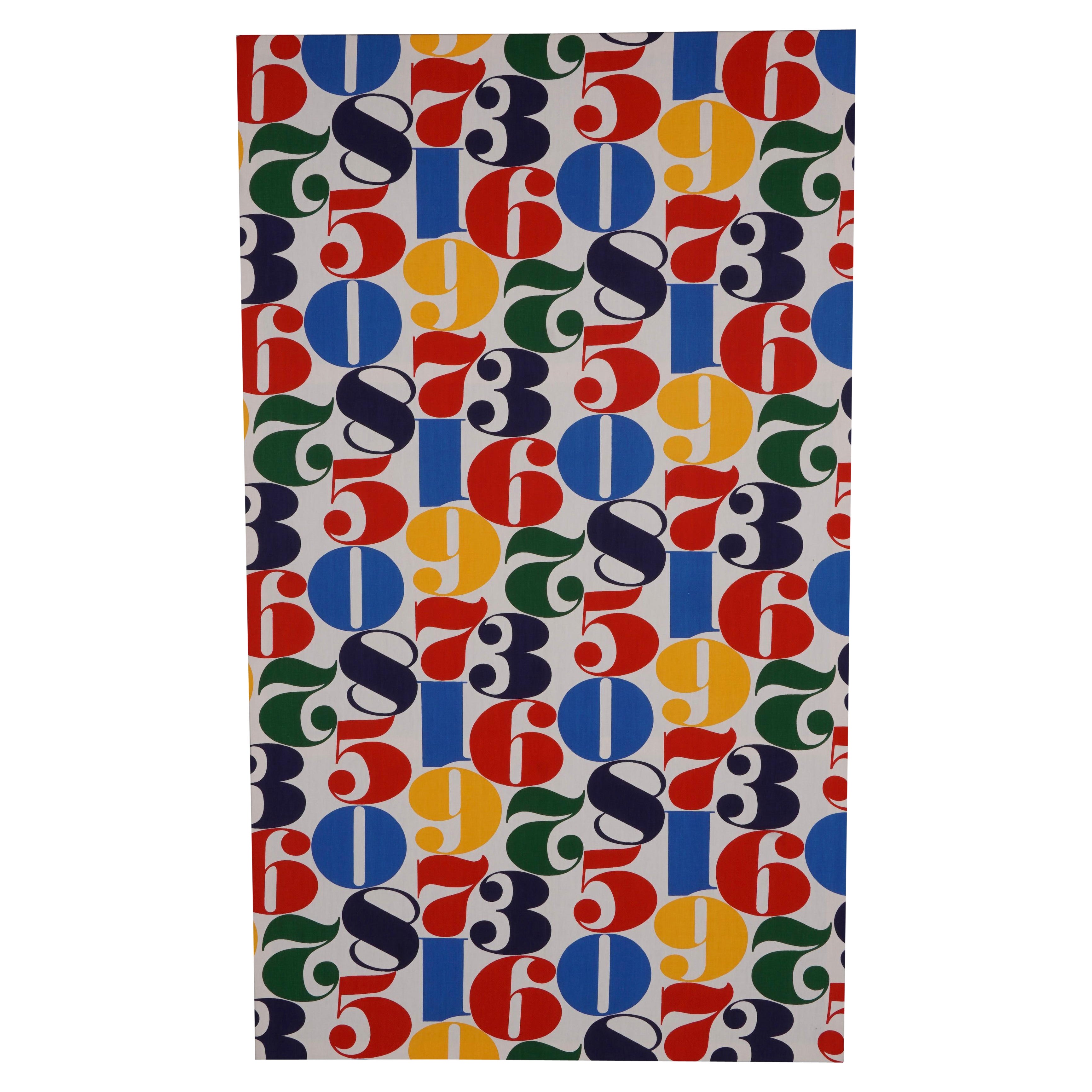 Colgante textil de pared "Números" Circa años 50 a la manera de Alexander Girard en venta