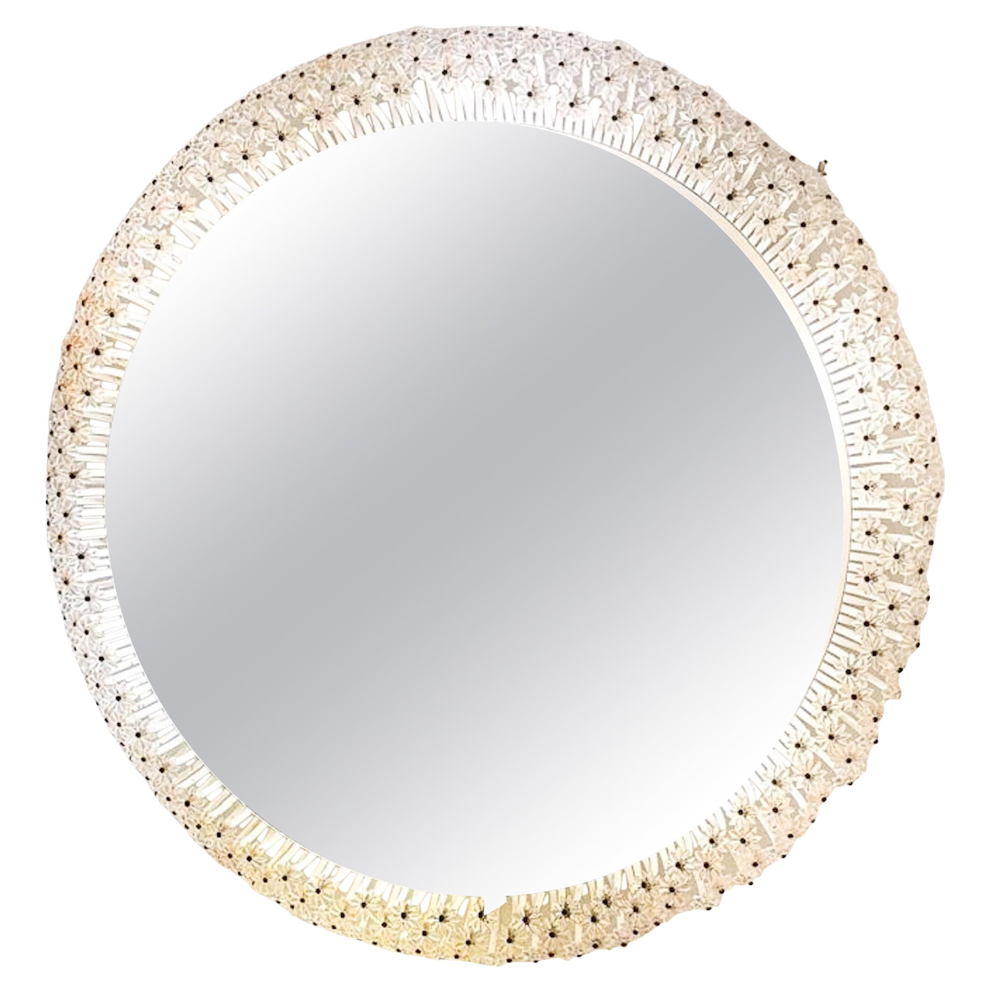 Floral mirror by Emil Stejnar for Ruper Nikoll, 1950, Austria For Sale