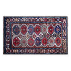 Tapis Kazak De Caucase XIXe Siècle, Circa 1880 - 210x145cm - N° 1504