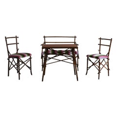 Vivai Del Sud 1970 Bamboo Living Room Set With Cushions