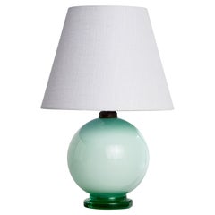 Designer français, lampe de table, verre, France, années 1940