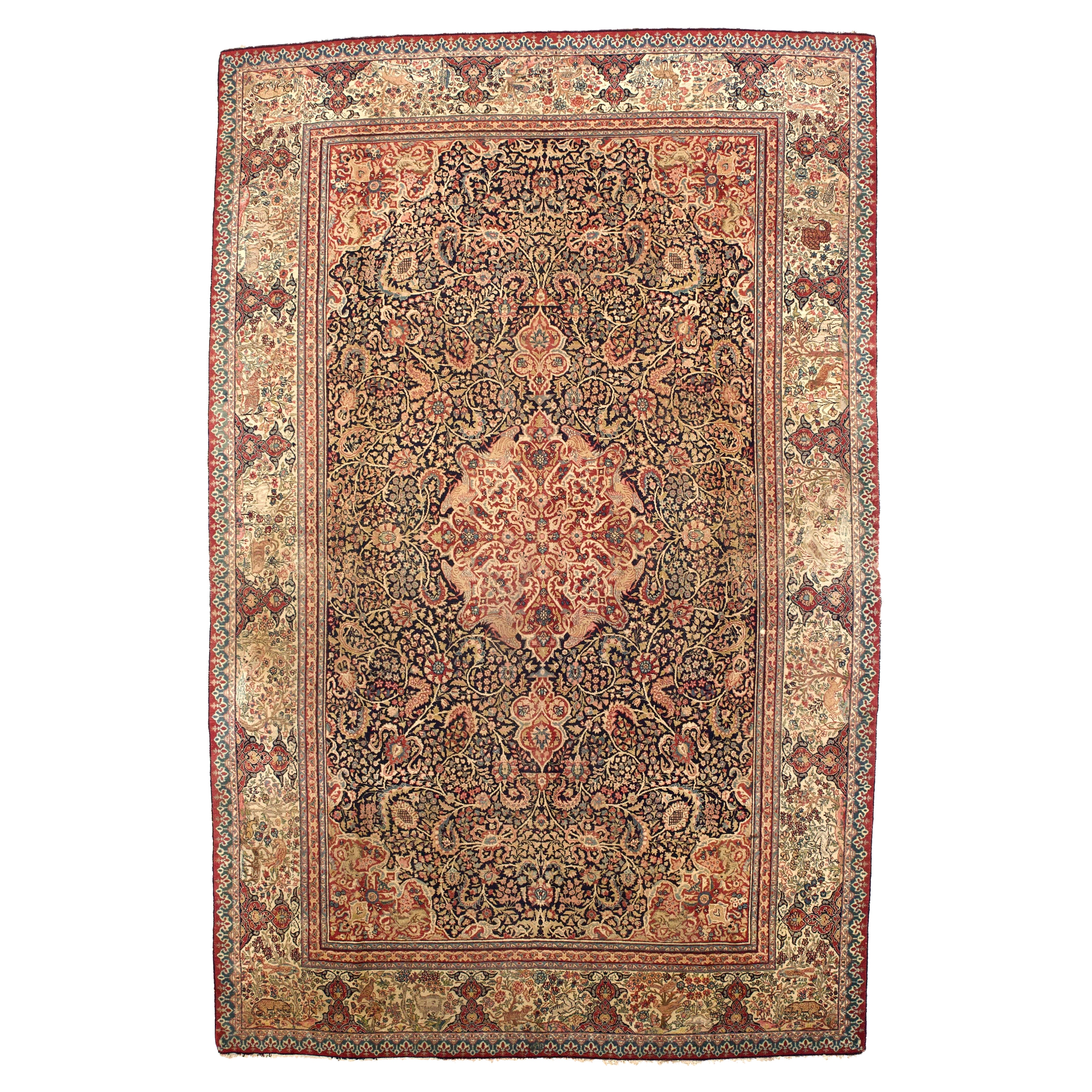 Antique Persian Tabriz Rug 7'10" x 12’4"