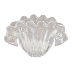 1950s Seguso Giant Murano Glass Shell Vase