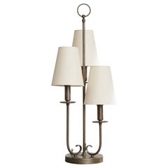 Radiant, lampada da tavolo, nichel, tessuto, USA, anni '50