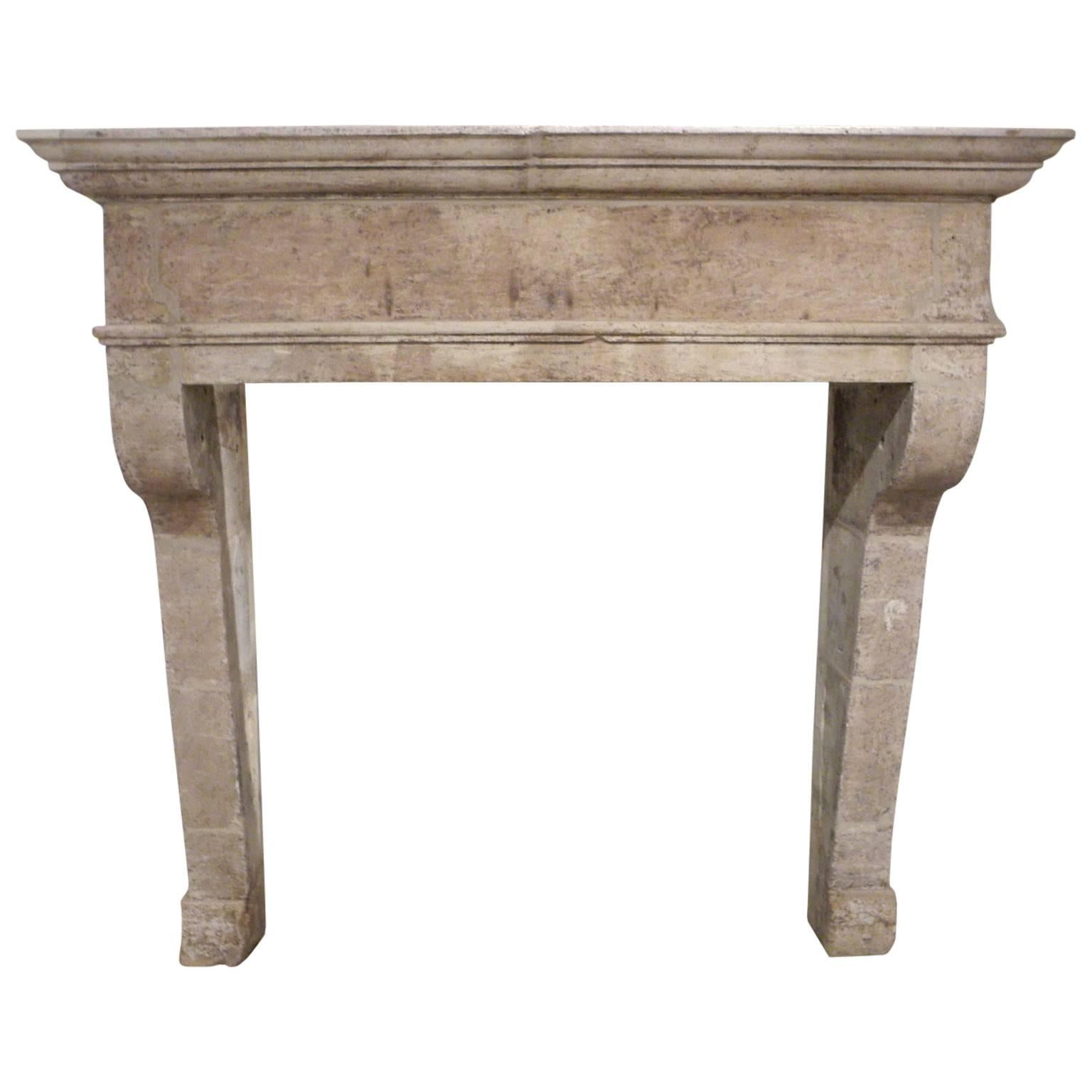 Antique 18th Century French Mantel from a Brittany-Style Farmhouse For Sale