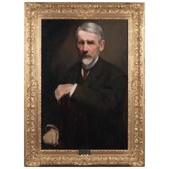 Antique 19th Century Portrait of an Elderly Man by John Singer Sargent