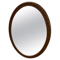 Antique Edwardian Oval Mahogany framed Wall Mirror