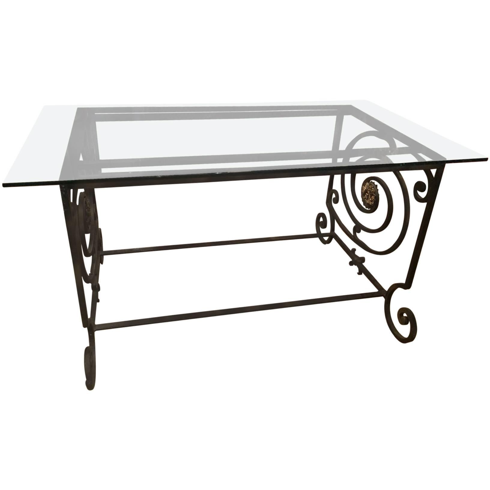 One of a Kind Vintage New Orleans Iron Dining Table