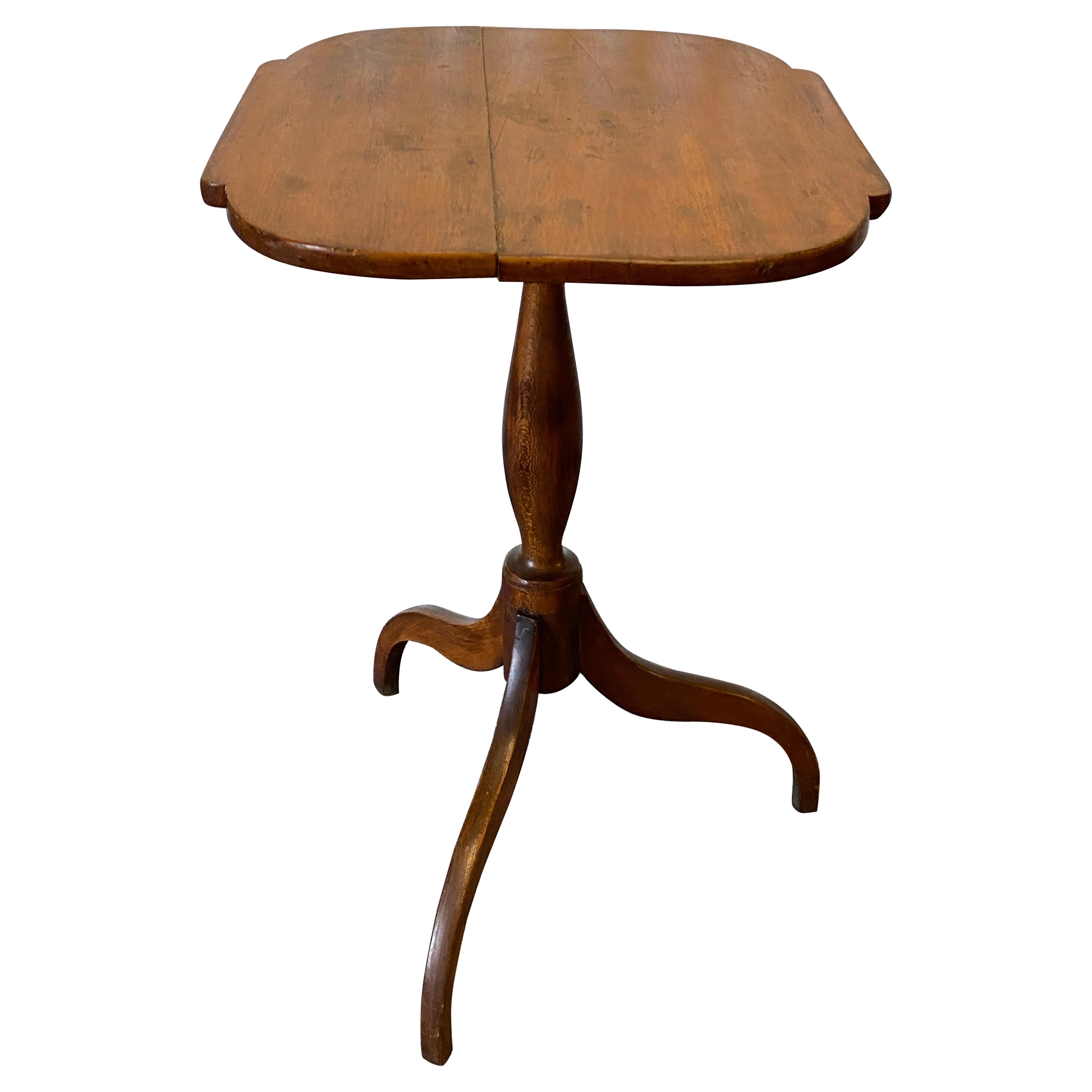 19th Century Federal Stained Cherry Candlestand