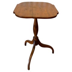 Antique 19th Century Federal Stained Cherry Candlestand