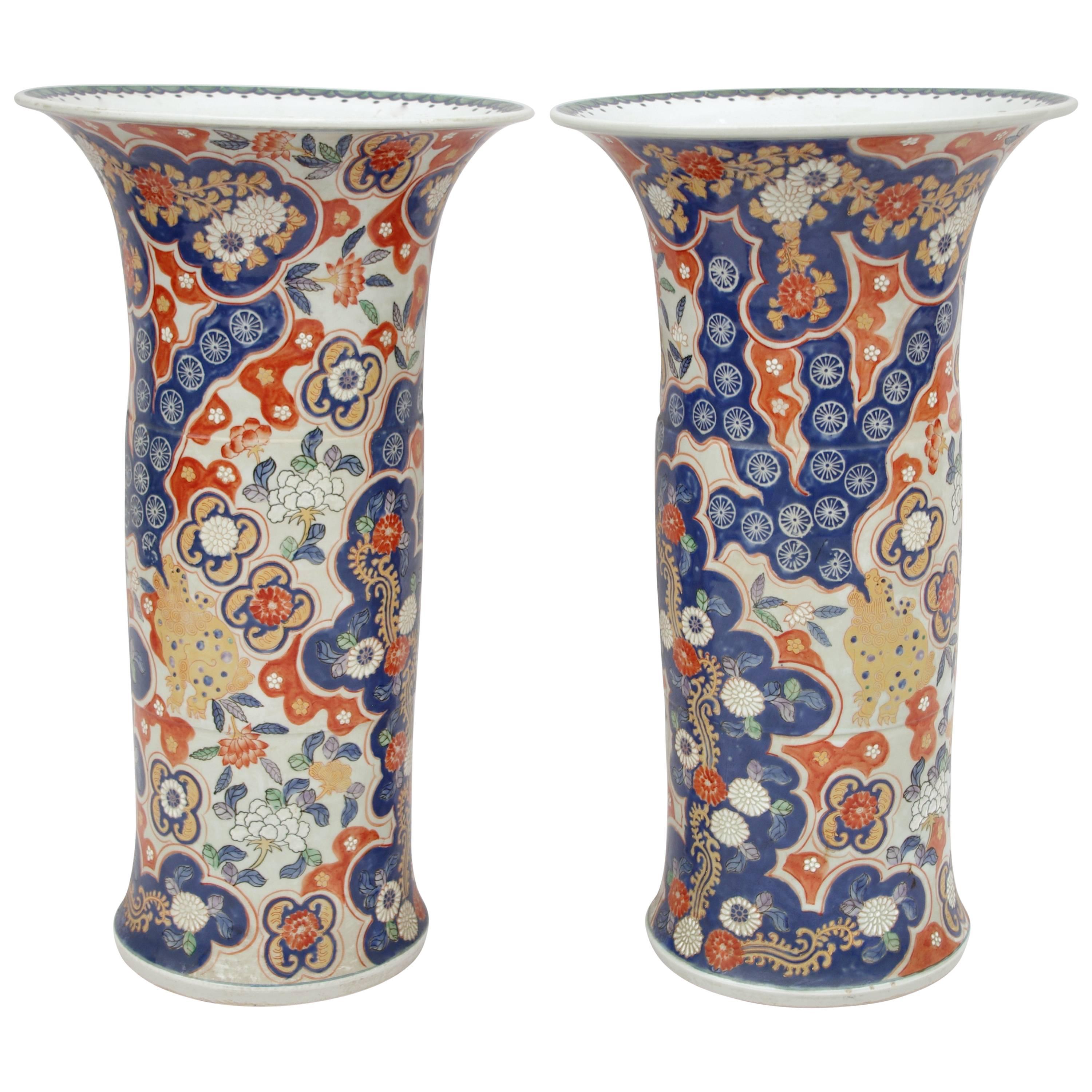 Great Pair of Imari Porcelain Vases, circa 1900
