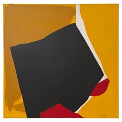 Pintura abstracta acrílica sobre lienzo Firmado Stuart