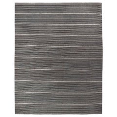 Alfombra Persa Kilim Sobredimensionada Circa 1990 - Lana Gris Diseño Marfil - 88981