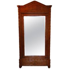 Armoire Wardrobe, France, 1890 Faux Bamboo 10