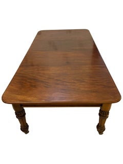 Antique Victorian Quality Figured Mahogany 10 Seater Extending Dining Table