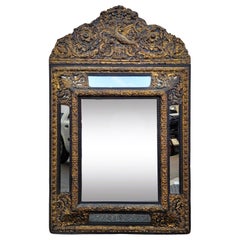 Large Louis XIV Style Mirror With Glazing Beads, 136 X 86cm, 19th Century