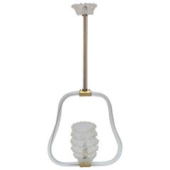 Italian 1950s Glass Pendant Light by Barovier e Toso, Murano 5