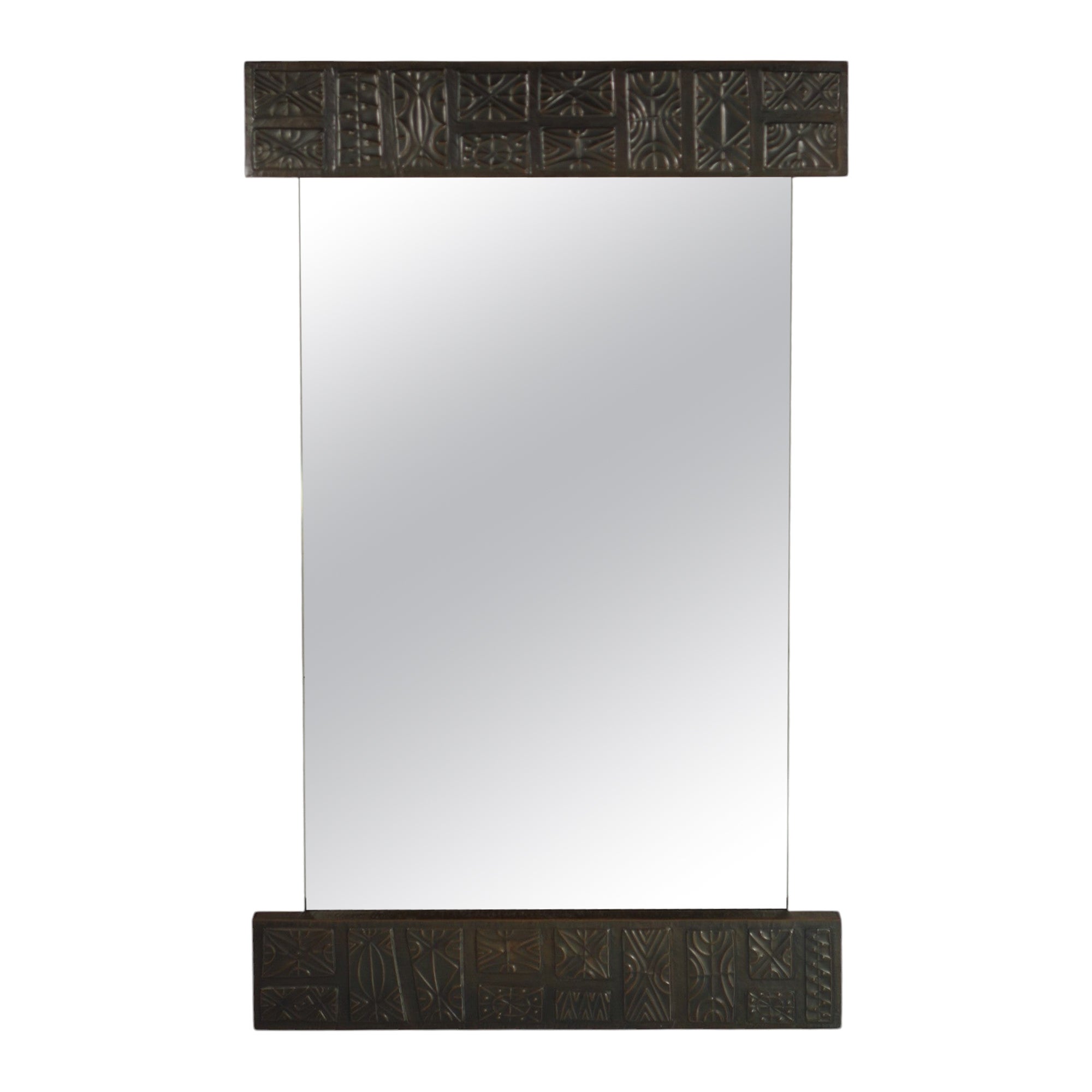 1960 Santambrogio De Berti Italian Mid Century Modern Design Copper Wall Mirror