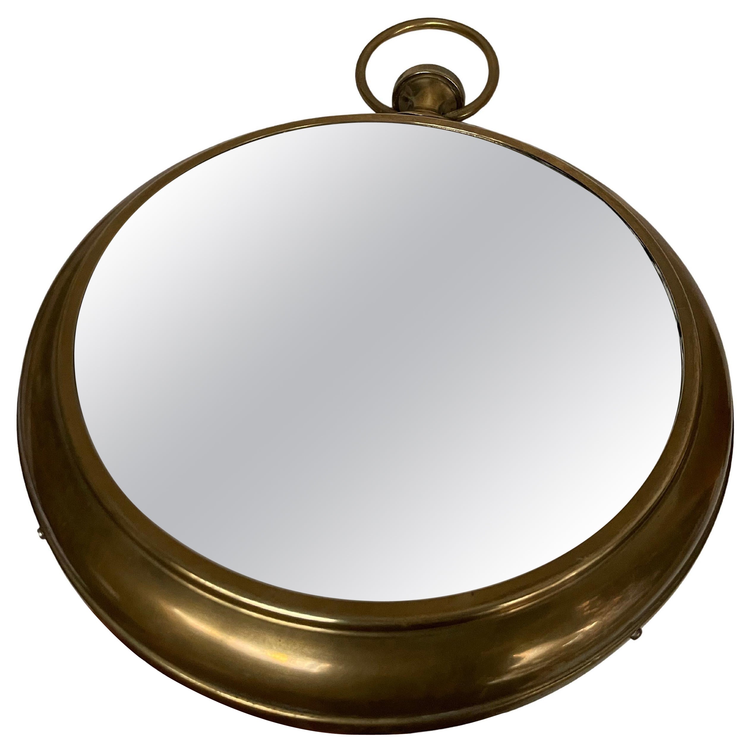 1950's vintage pocket watch wall mirror