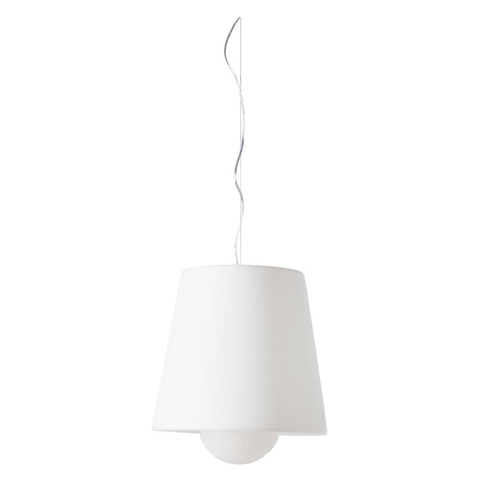 Light White Ali Baba Lanterna Hanging Lamp by Giò Colonna Romano