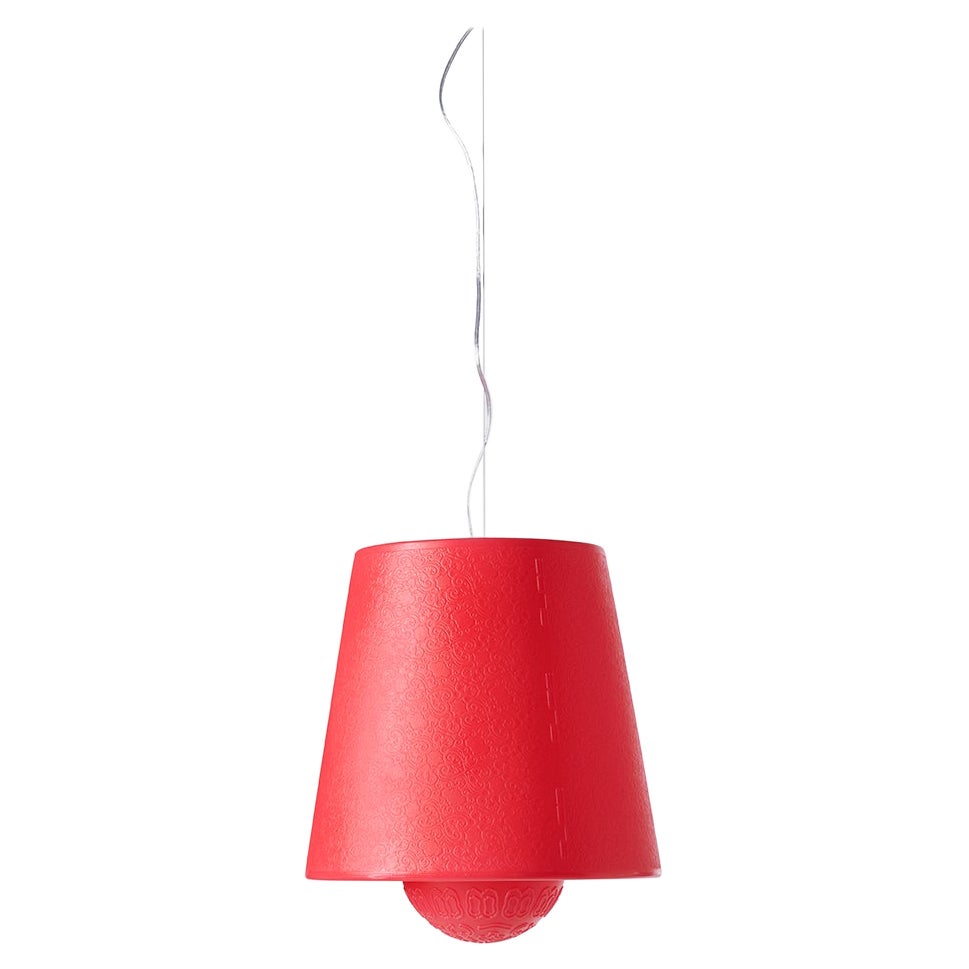 Lampe suspendue Ali Baba Lanterna rouge clair par Giò Colonna Romano