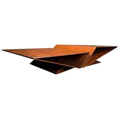 Nox Coffee Table in Industrial Steel by Flavio Franco, Brazil 7
