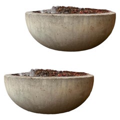 Vintage Large Low Modern Stone Planter/Urn/Jardinaire - Willy Guhl Style