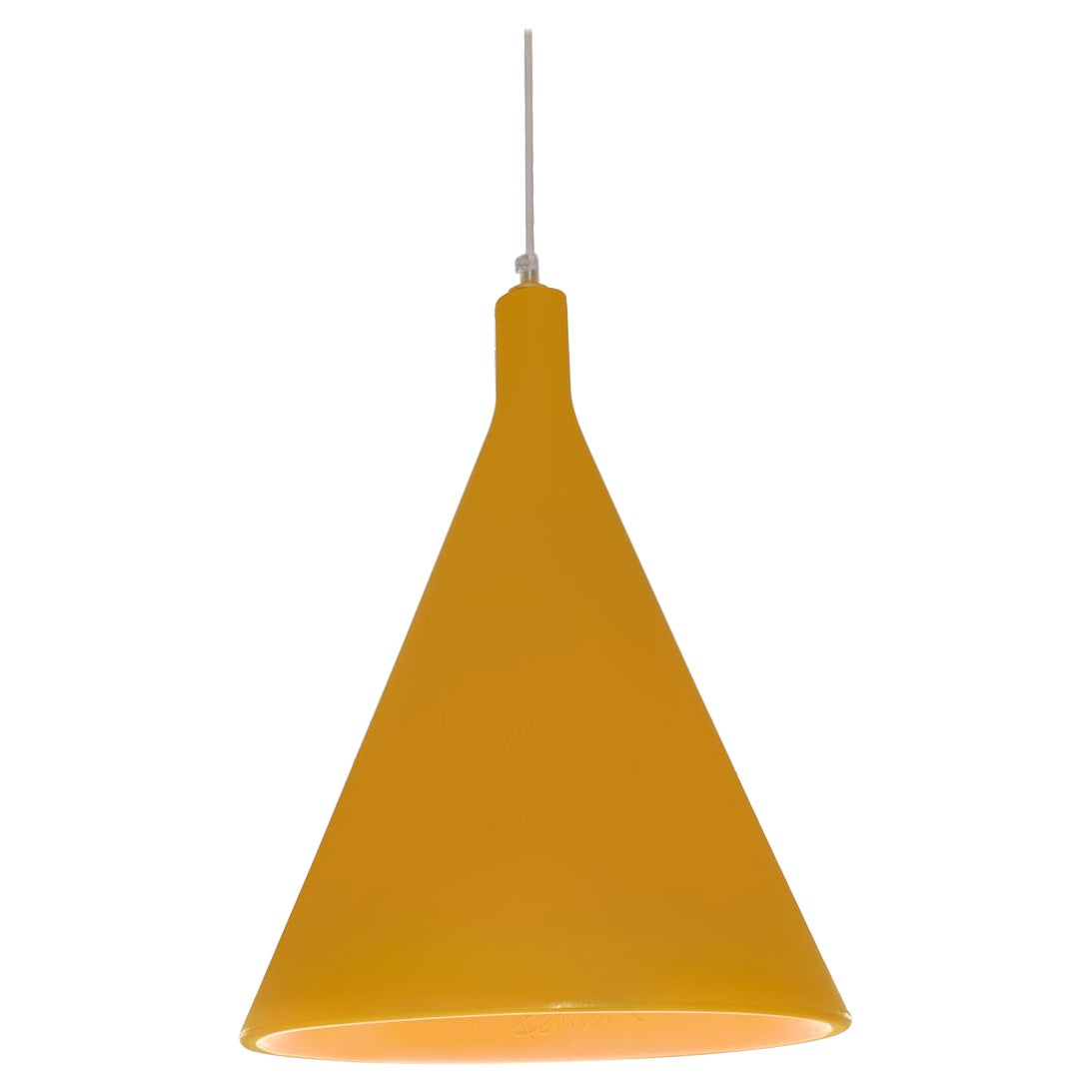 Saffron Yellow Juxt Hanging Lamp by Karim Rashid
