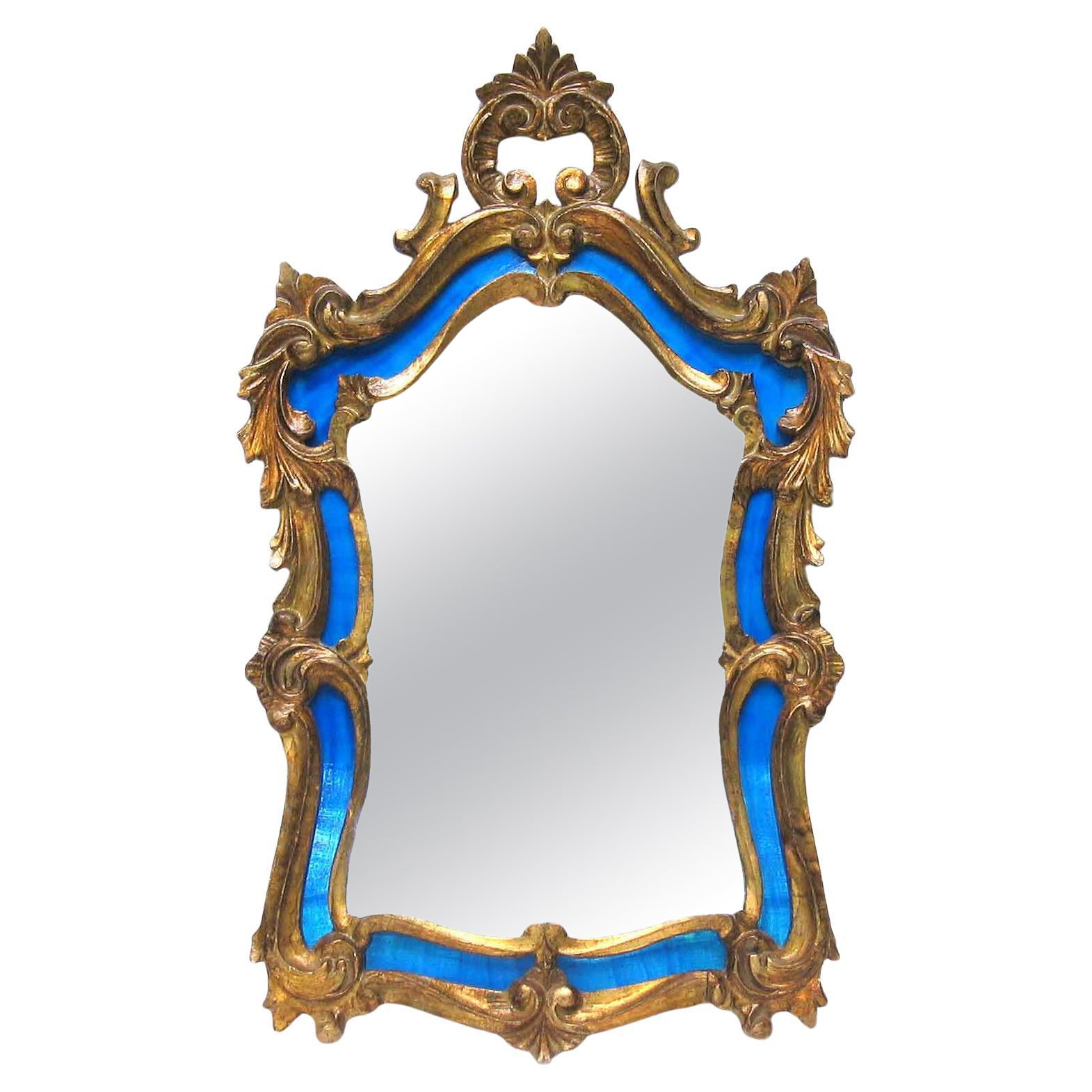 Ein italienischer geschnitzter Giltwood-Spiegel im Barockstil 20. im Angebot