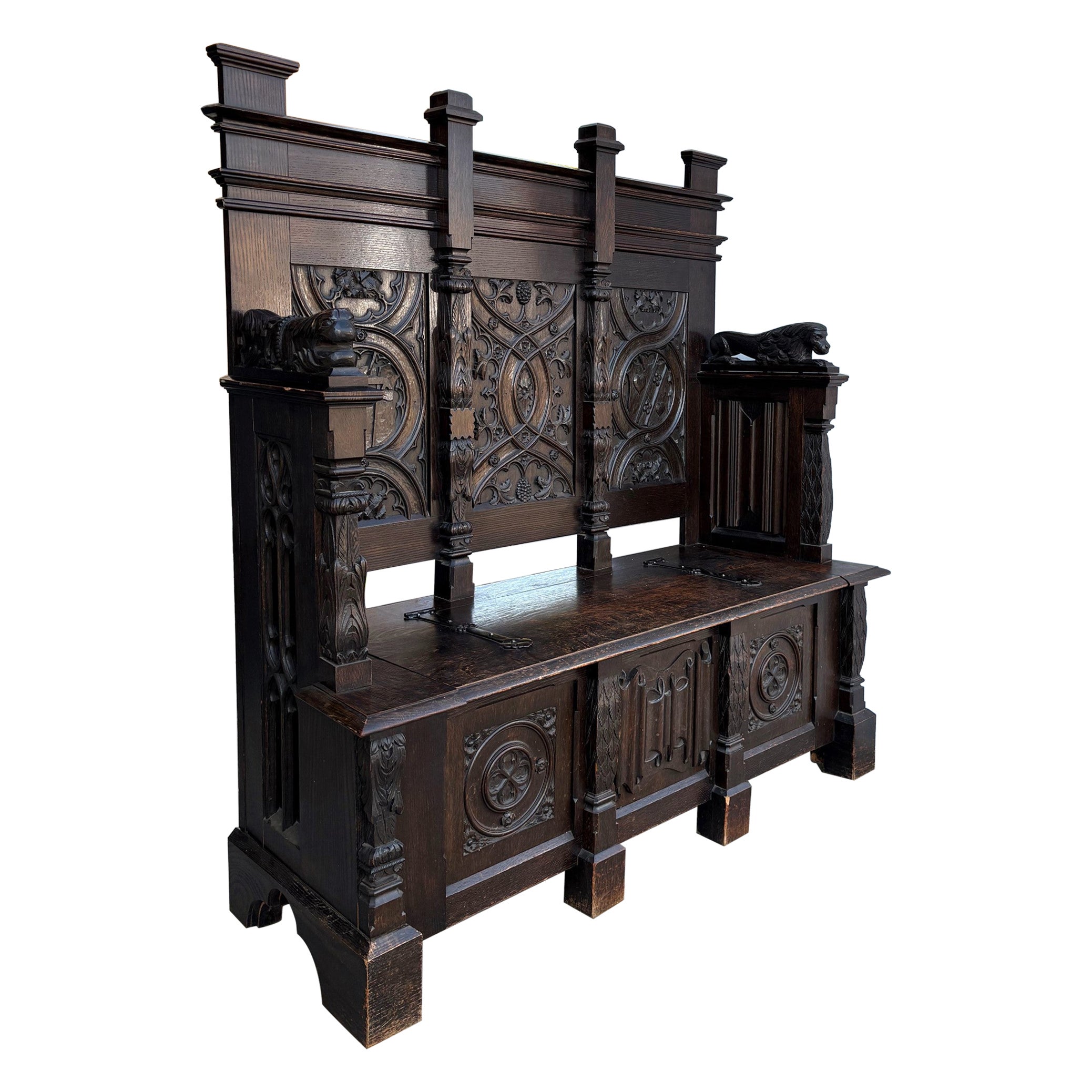A Medievel Style Gothic Bench For Sale