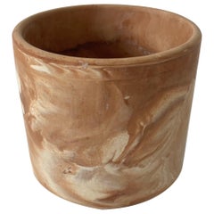 Vaso da fioriera in terracotta marmorizzata, Italia, anni '70