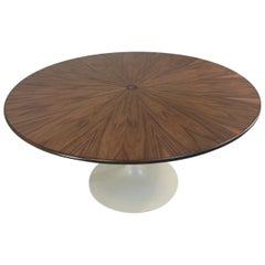 6-8 seater 60" diameter Knoll Dining Table in Radial Walnut
