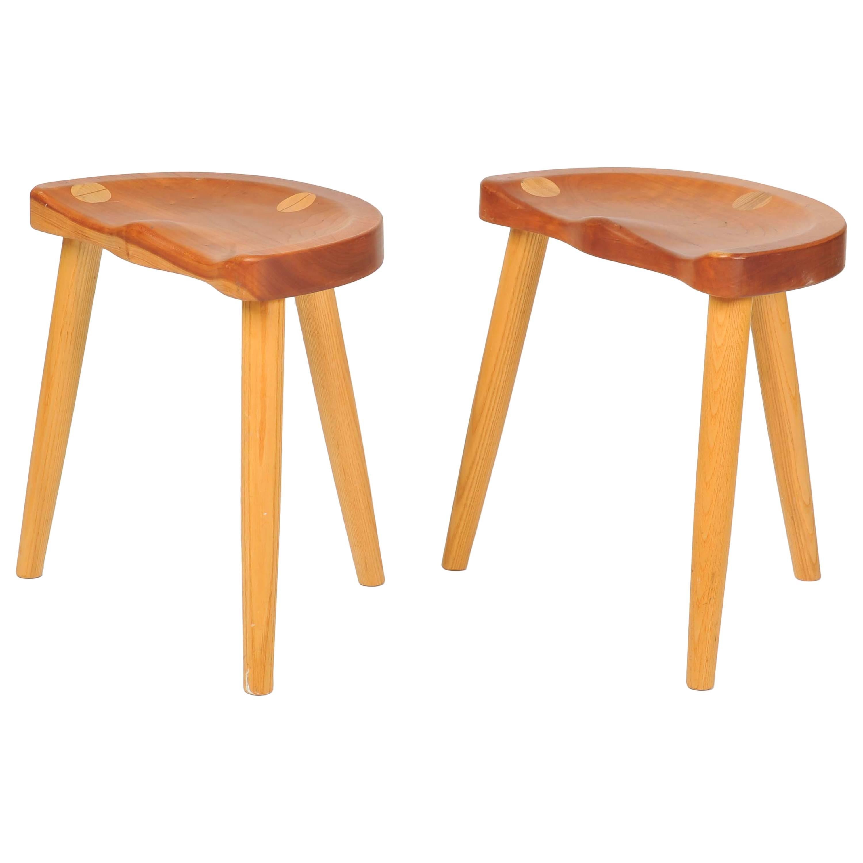 Handcrafted Tripod Studio Stools by Robert Roakes
