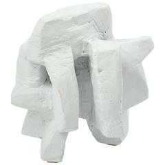 Chalk White Abstract Sculpture by Bryan Blow 3 9